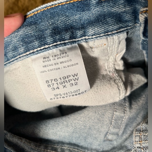 Vintage 90s Rustler Regular Straight Leg Distressed Jeans Denim size 12 33x30 - Picture 9 of 13